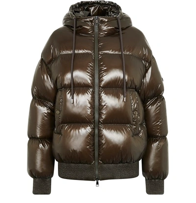 Shop Moncler Runio Down Jacket In Metallic