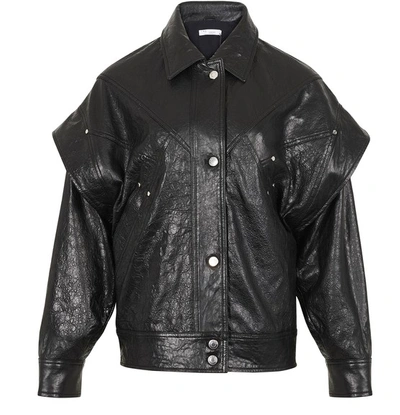 Shop Iro Malaspy Leather Jacket In Black