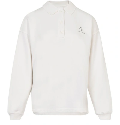 Shop Anine Bing Tatum Sweatshirt In Ivory