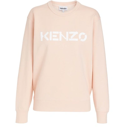 Shop Kenzo Sweatshirt Logo In Faded Pink