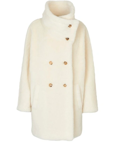 Shop Max Mara Teddy Coat In Bianco