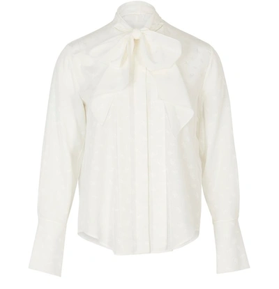 Shop Chloé Silk Shirt In Iconic Milk