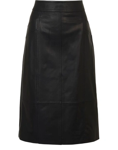 Shop Proenza Schouler White Label Leather Skirt In Black