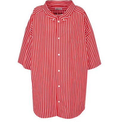Shop Balenciaga Short Sleeve Swing Shirt In 6540
