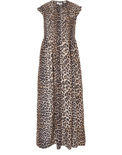 Shop Ganni Leopard Printed Dress