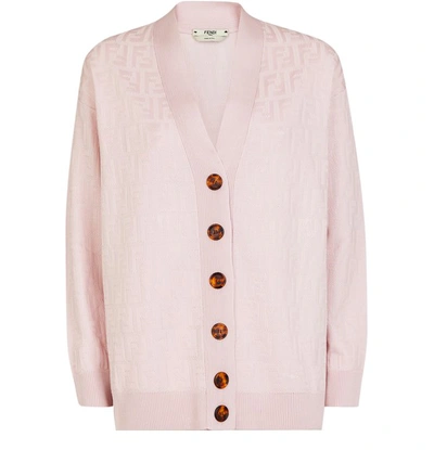 Shop Fendi Cardigan In Pink