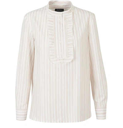 Shop A.p.c. Madeleine Blouse In Rose Poudre