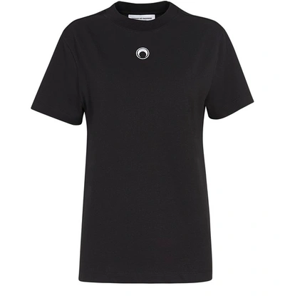 Shop Marine Serre T-shirt In 0 Black With White Print