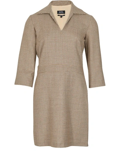 Shop A.p.c. Merida Dress In Beige