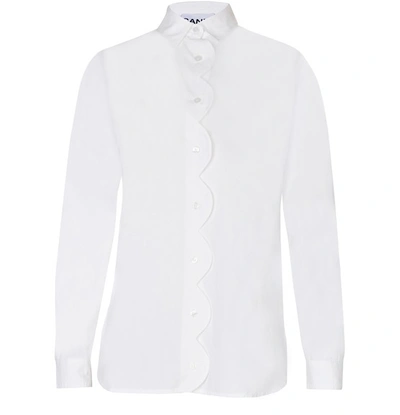 Shop Ganni Organic Cotton Shirt In Bright White