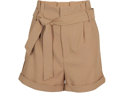 Shop Anine Bing Kinsley Shorts In Sand