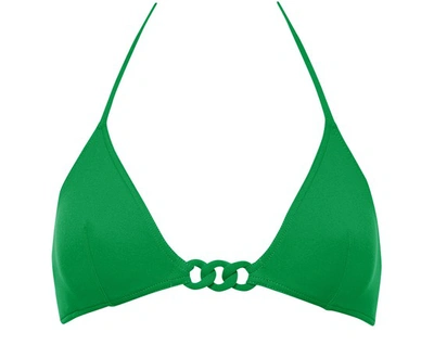 Shop Eres Manchette Small Triangle Bikini Top In Green