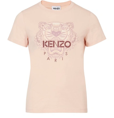 Shop Kenzo T-shirt Tiger In Faded Pink