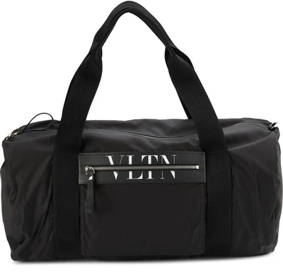 Shop Valentino Garavani Vltn Nylon Gym Bag In Nero