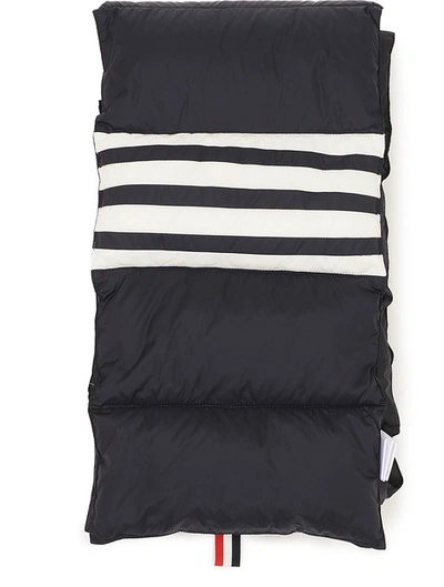 Shop Thom Browne Padded Scarf In Navy