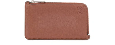 Shop Loewe Coin Card Holder In Cognac