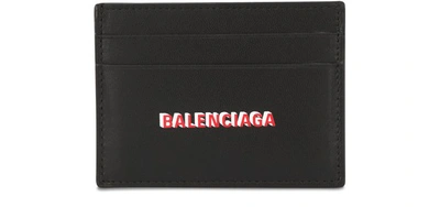 Shop Balenciaga Leather Card Holder In 1065