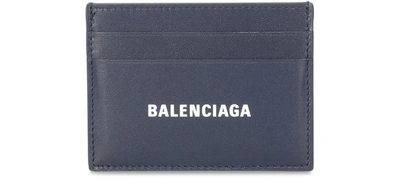 Shop Balenciaga Leather Card Holder In 4691