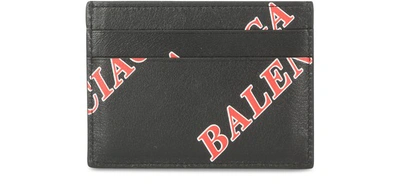 Shop Balenciaga Leather Card Holder In 1067