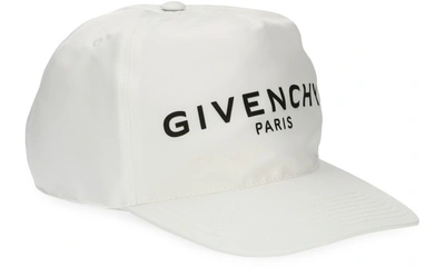 Shop Givenchy Logo Nylon Cap In White