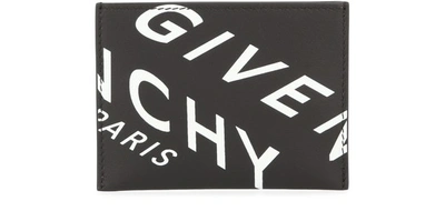 Shop Givenchy Refracted Logo Card Holder In Black