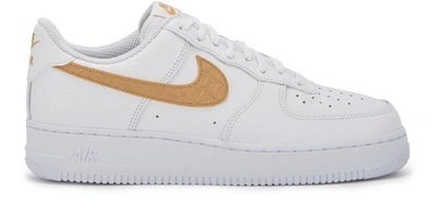 Shop Nike Air Force 1 Lv8 Sneakers In White/club Gold-white