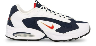 Shop Nike Air Max Triax Sneakers In Midnight Navy University Red White