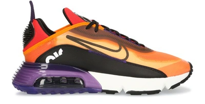 Shop Nike Air Max 2090 Sneakers In Magma Orange Black Eggplant Habanero Red