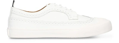 Shop Thom Browne Long Wing Brogues In White
