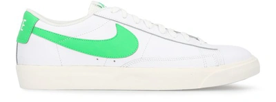 Shop Nike Blazer Low Sneakers In White Green Spark Sail
