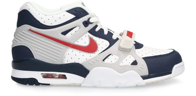 Shop Nike Air Trainer 3 Sneakers In Midnight Navy University Red White