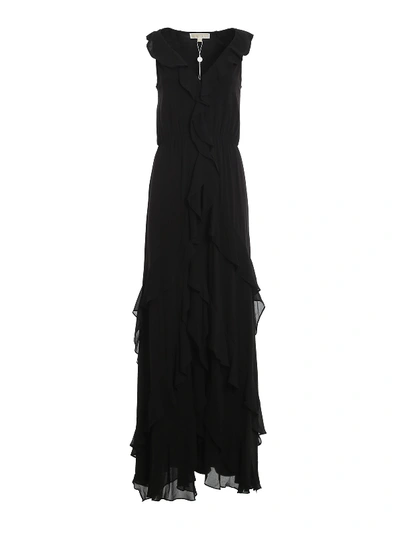 Shop Michael Kors Crepe Cady Dress In Black