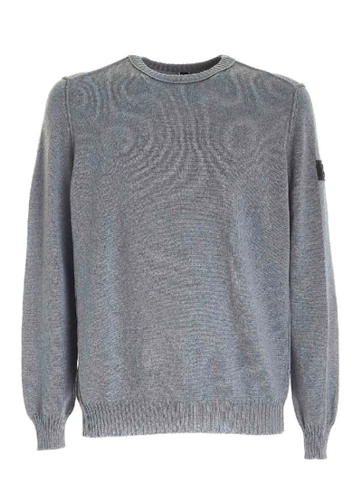 Shop Hogan Reverse Seams Pullover In Grey