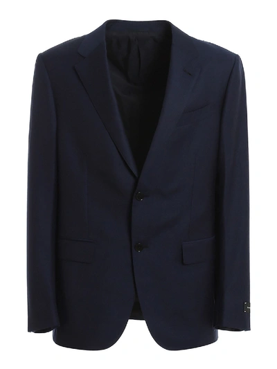Shop Ermenegildo Zegna Wool-silk Blend Suit In Blue