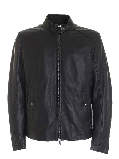 Shop Dondup Biker Jacket In Black