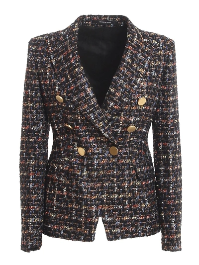 Shop Tagliatore Alycia Wool Blend Tweed Blazer In Multicolor