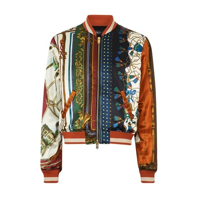 Shop Amiri Scarf Patchwork Printed Bomber In Multicolor