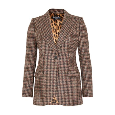 Shop Dolce & Gabbana Tartan Jacket In Quadri Check Tartan