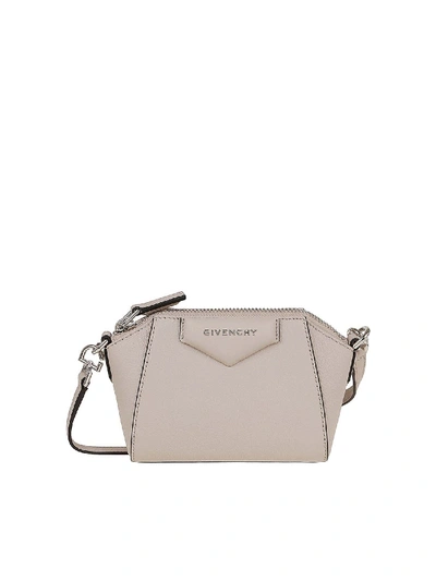Shop Givenchy Antigona Nano Bag In Dove Grey