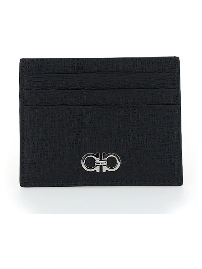 Shop Ferragamo Card Holder In Nero