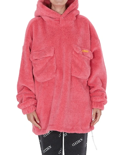 Shop Goodboy Faux Fur Hoodie In Pink