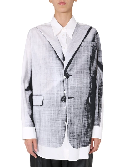 Shop Mm6 Maison Margiela Oversize Fit Shirt In Bianco