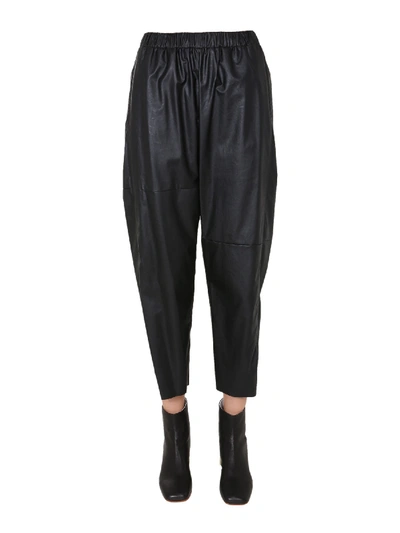 Shop Mm6 Maison Margiela Cropped Trousers In Nero