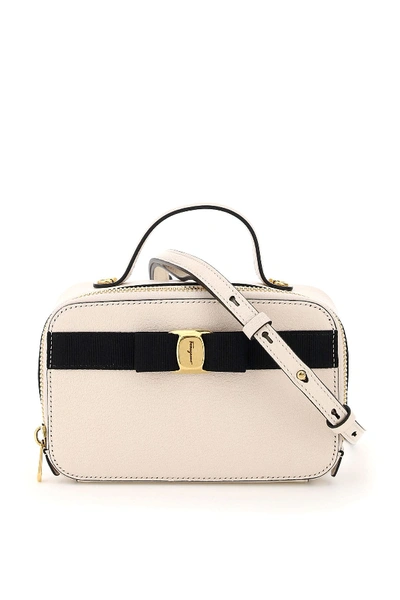 Shop Ferragamo New Vara Camera Bag In Bone (white)