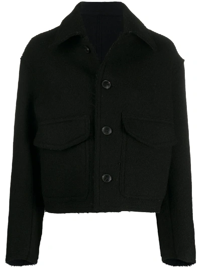 Shop Ami Alexandre Mattiussi Boxy-fit Jacket In Black