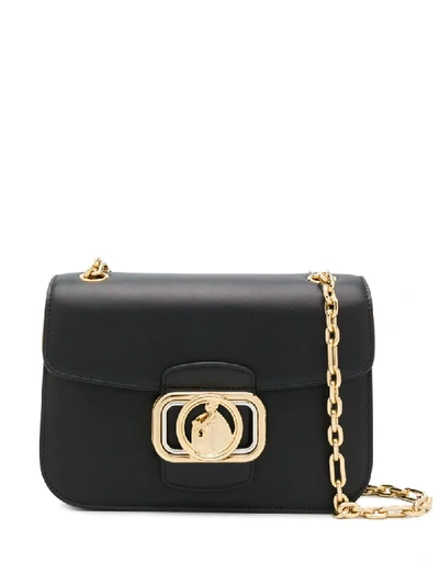 Shop Lanvin Small Swan Chain Bag In Black