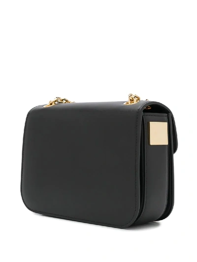 Shop Lanvin Small Swan Chain Bag In Black