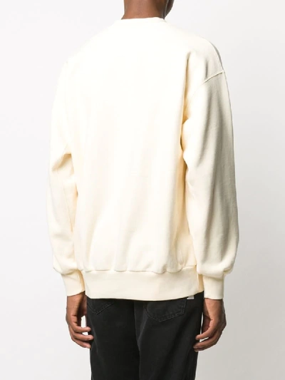 Shop Aries Premium Temple Cotton Sweatshirt In Neutrals