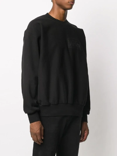 Shop Aries Chest Logo Sweatshirt In Black