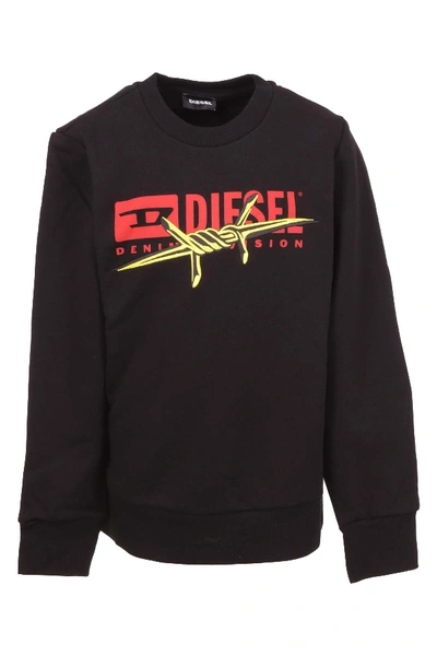 Shop Diesel Sweater In Nero